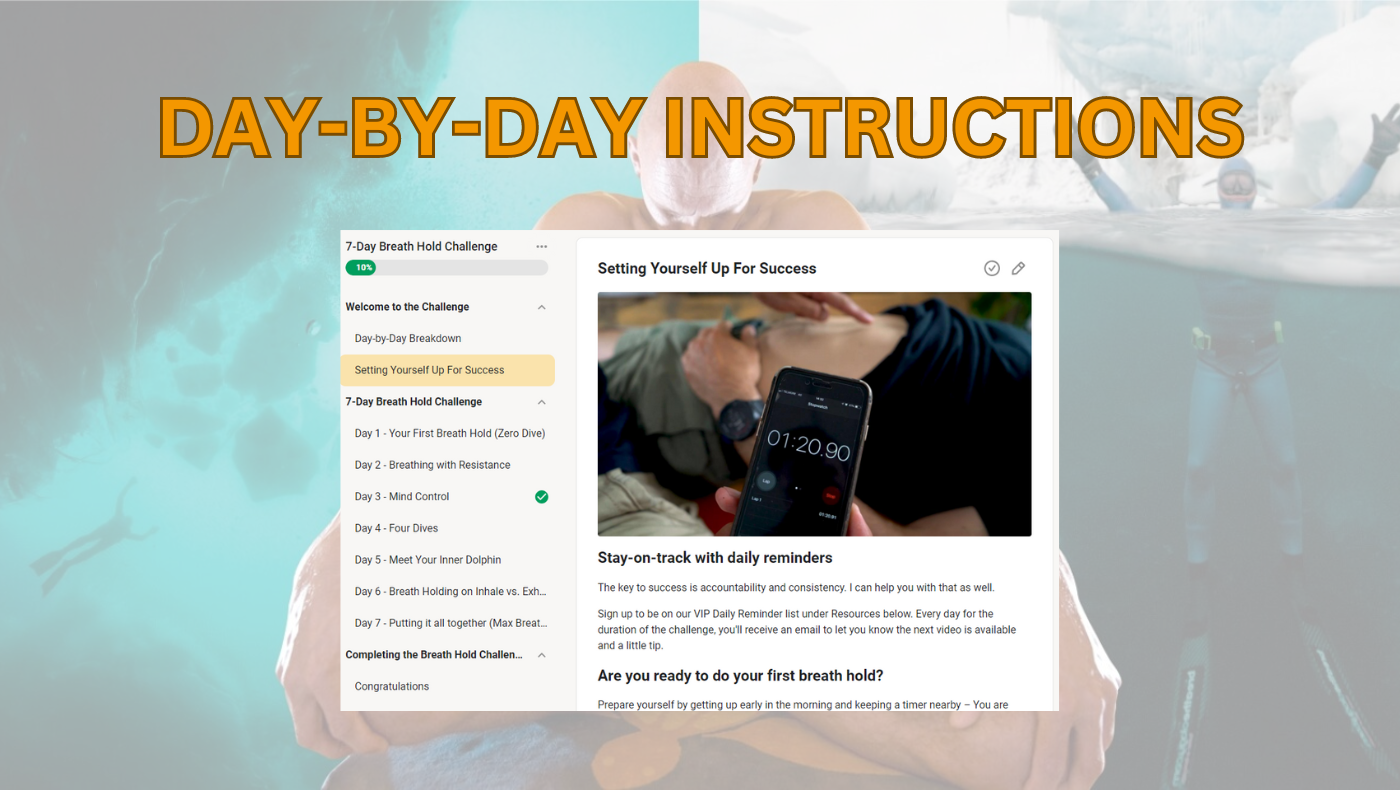 7-Day Breath Hold Challenge - Day-By-Day Instructions